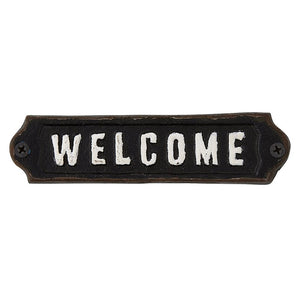 'Welcome' Small Iron Sign