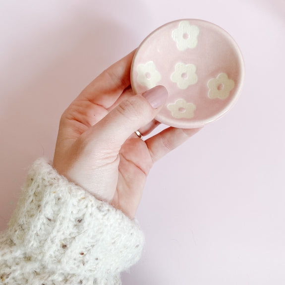 Ceramic Mini Flower Dish • Sarah Bee Pottery