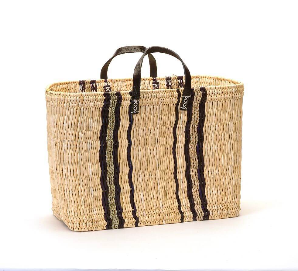 Indigo Stripe Market Bag