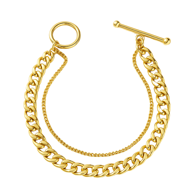Chain Stack Bracelet - Gold