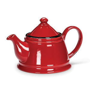 
            
                Load image into Gallery viewer, Enamel Look Teapot | Red
            
        