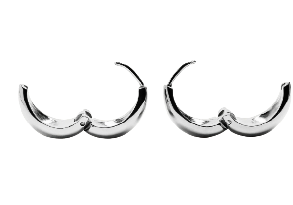 Tear Drop Mini Hoop Earring - Silver