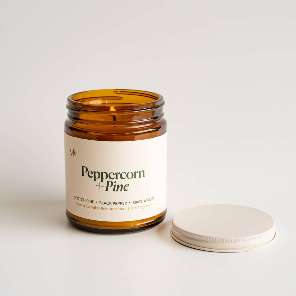 Peppercorn + Pine | Beeswax Candle