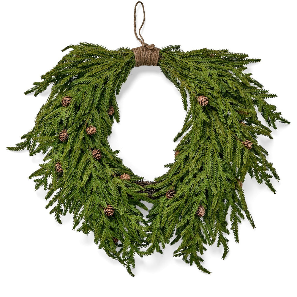 22" Real Touch Nofolk Pine Wreath