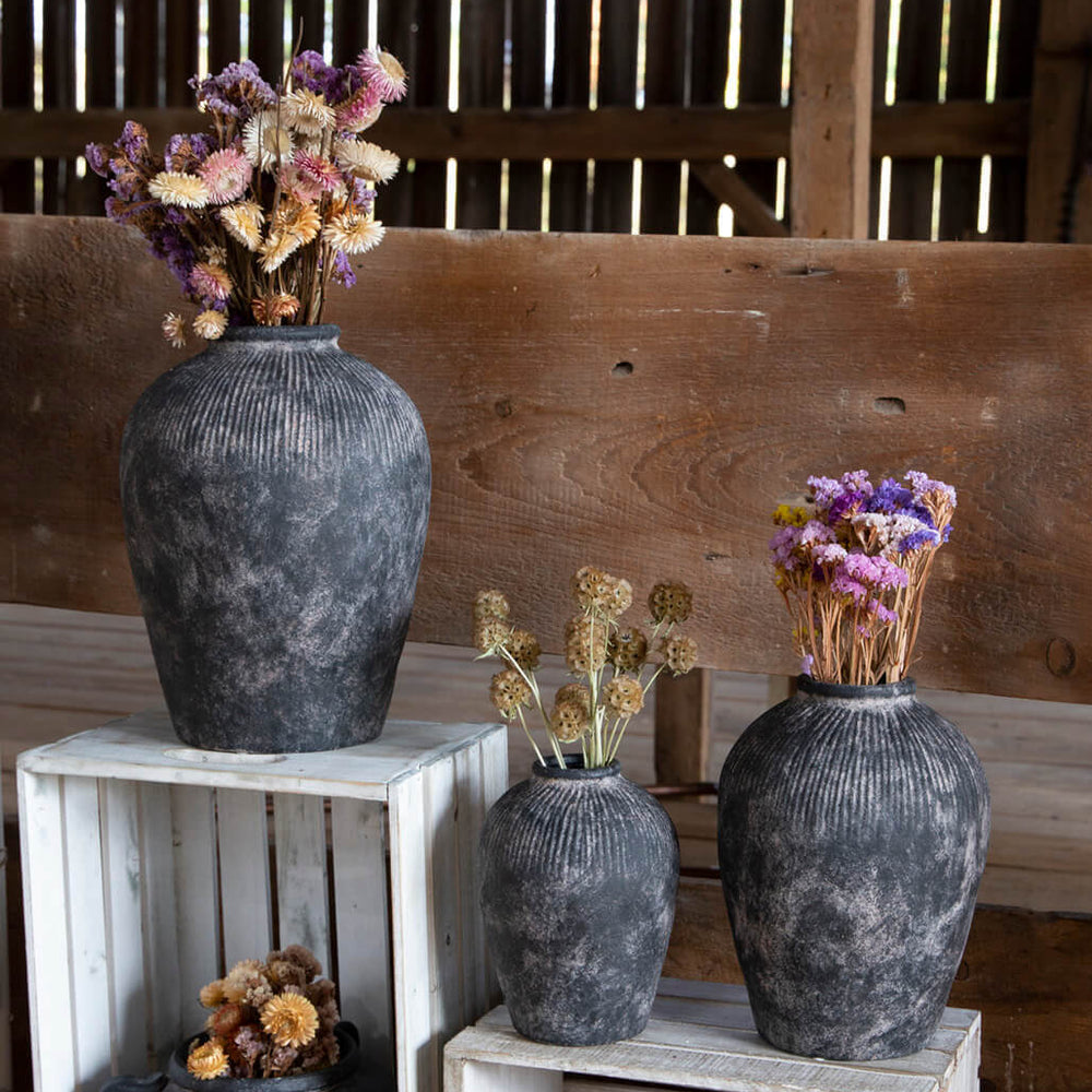 Black Terracotta Vase