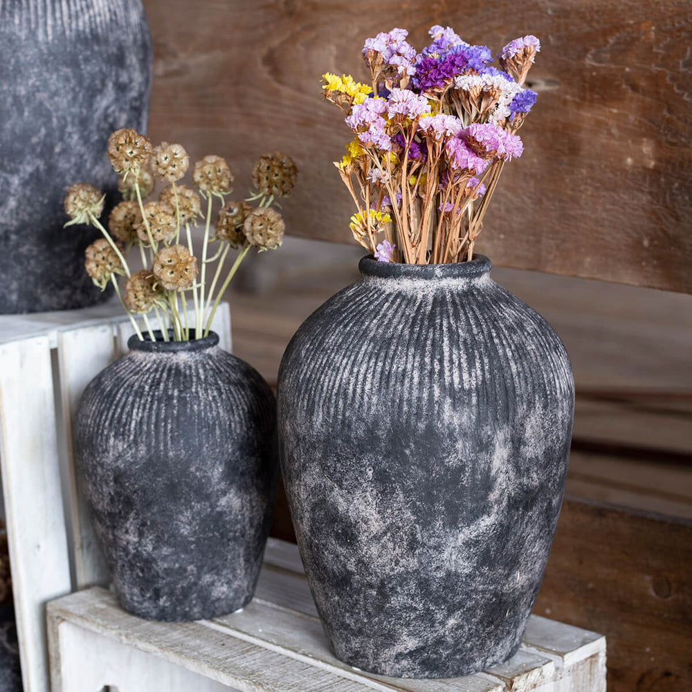 Black Terracotta Vase