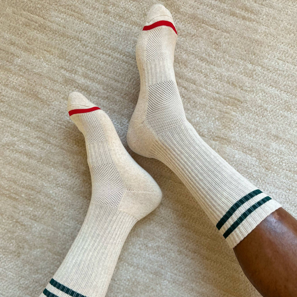 Extended Boyfriend Socks: Oatmeal