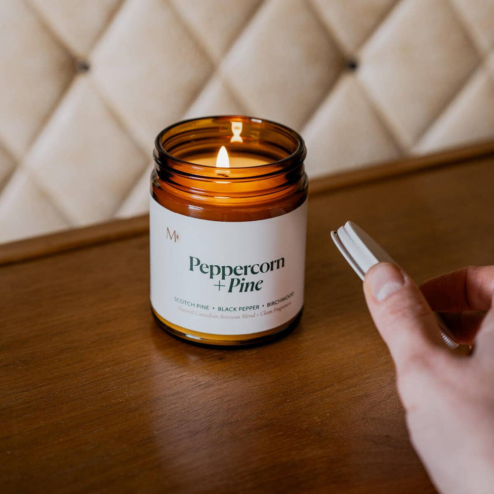 Peppercorn + Pine | Beeswax Candle