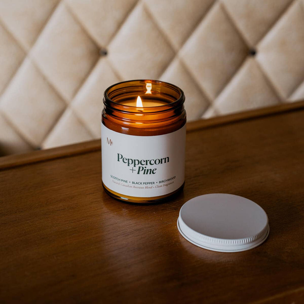 Peppercorn + Pine | Beeswax Candle
