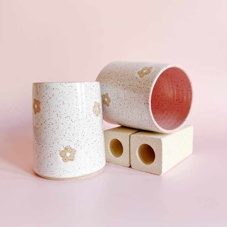 Handmade Ceramic Flower Cup • Sarah Bee Pottery