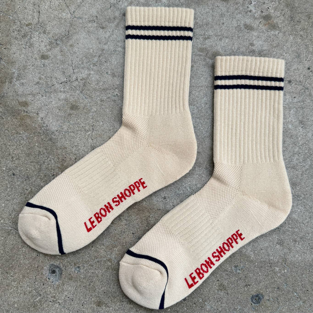 Boyfriend Socks: Cashew