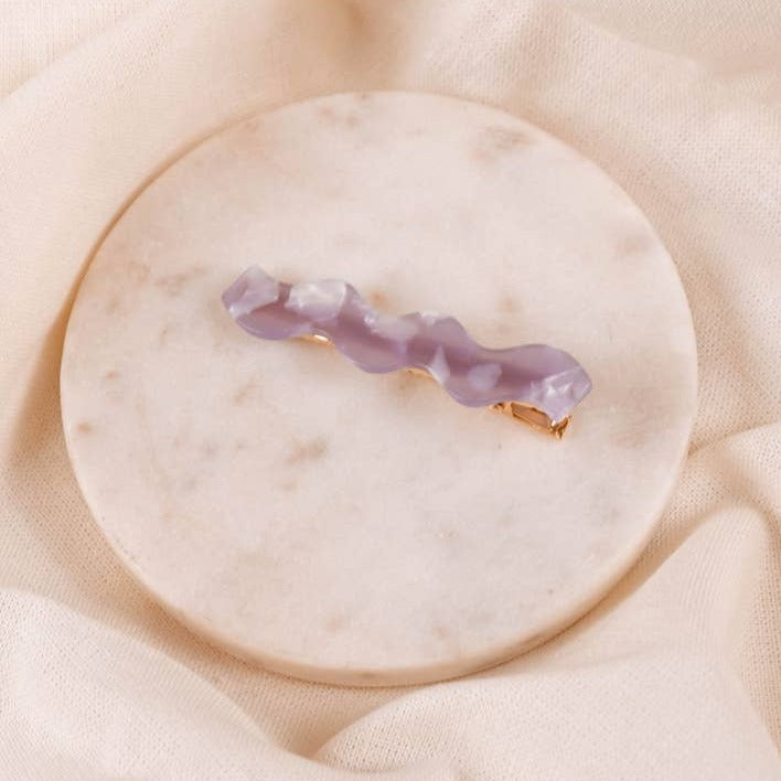 Amethyst Barrette Hair Clip