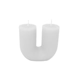 Double Column White Candle