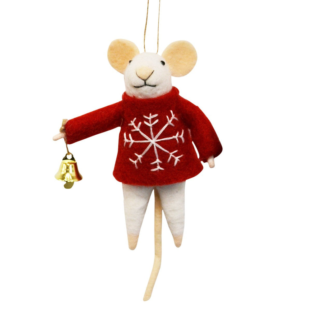 Mouse with Bell Ornament