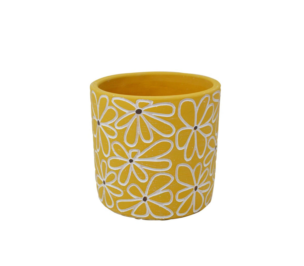 Yellow Daisy Pot