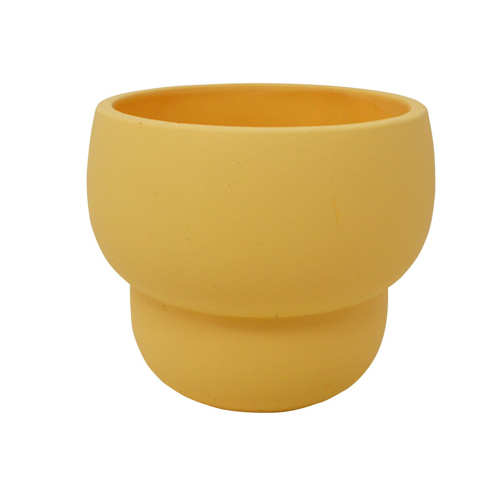 Rounded Yellow Pot
