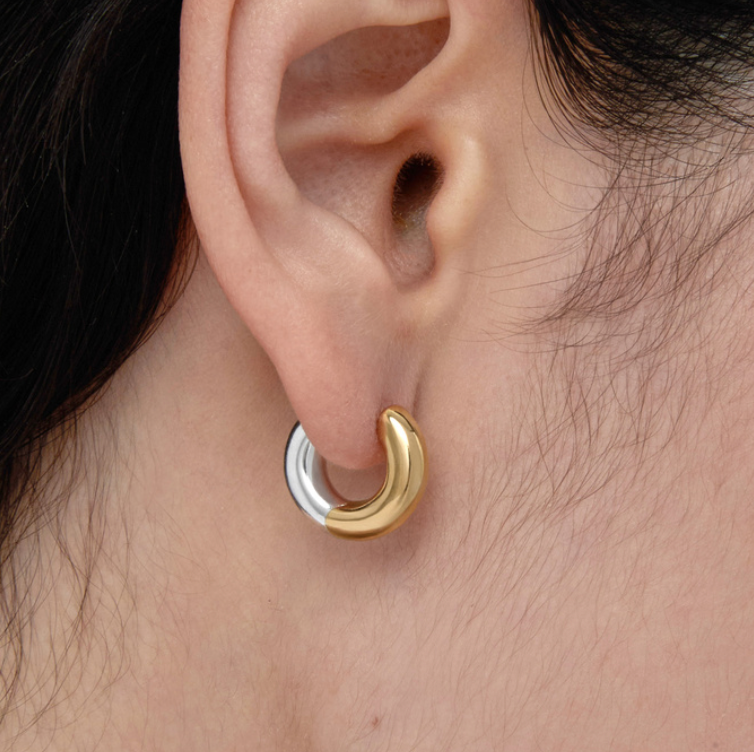 Mixed Metal Hoops