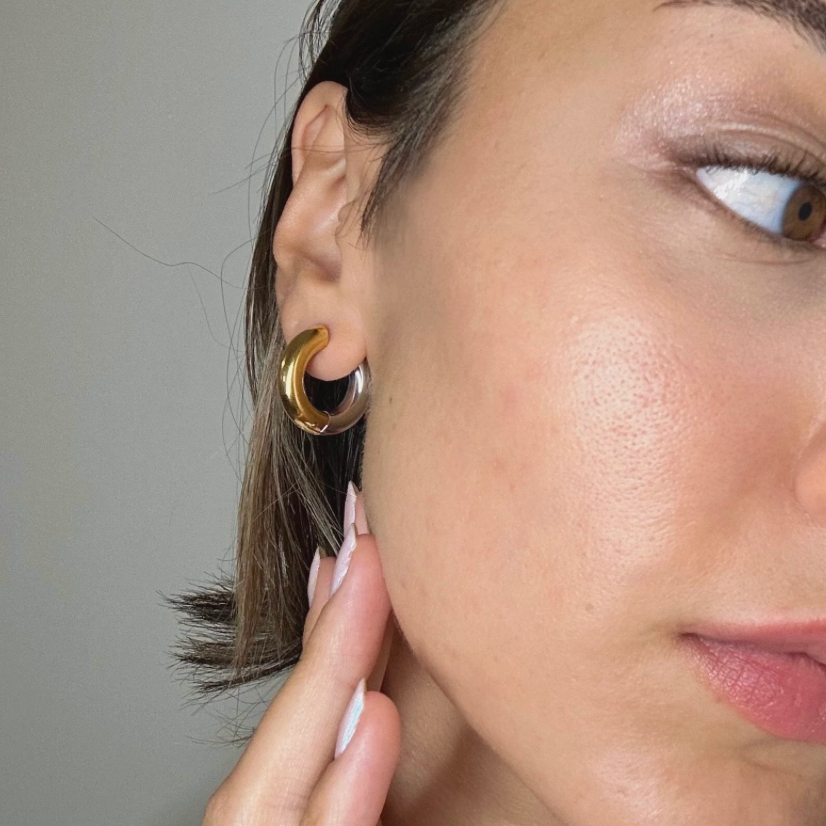 Mixed Metal Hoops