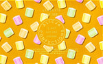 Confetti Square • Peanut Butterscotch & Marshmallows White Chocolate Postcard Bar