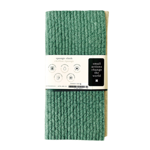 Evergreen + Taupe Sponge Cloth (2 Pack) | Ten + Co