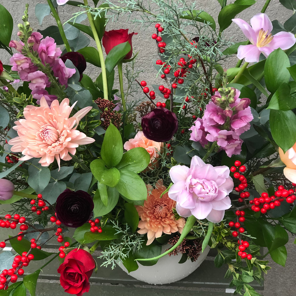 Sunday Blooms' Holiday Vase Arrangements