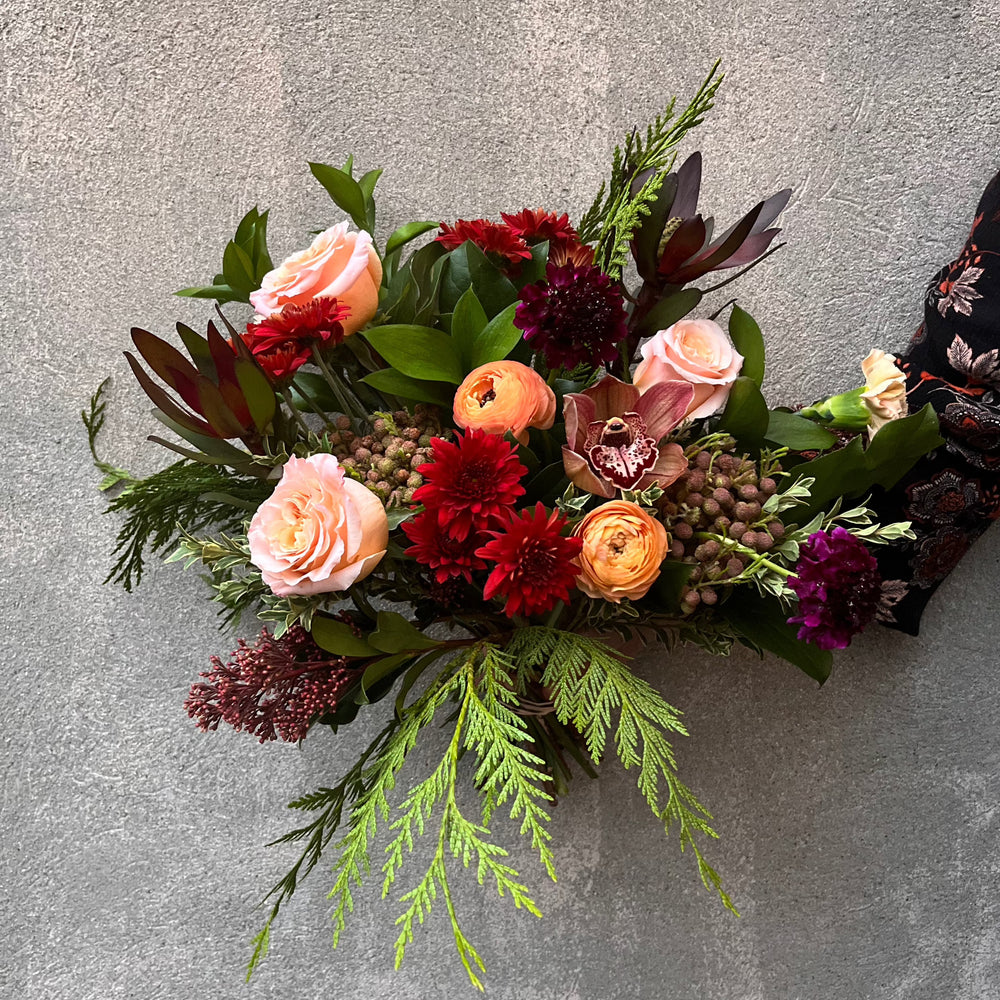 Sunday Blooms Holiday Hand-Tied Bouquet