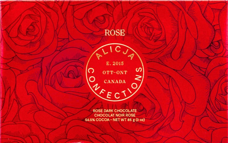 Rose • Dark Chocolate Postcard Bar