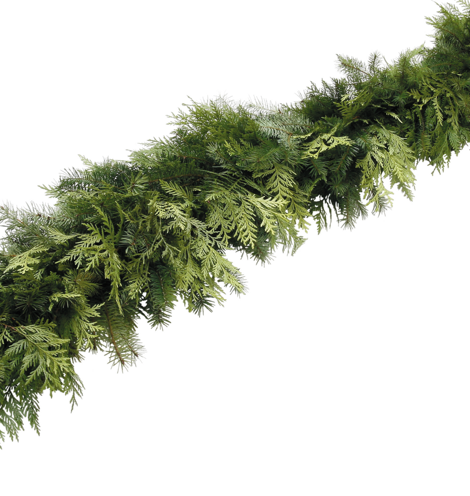 Mixed Winter Greens Garland Pre- Order
