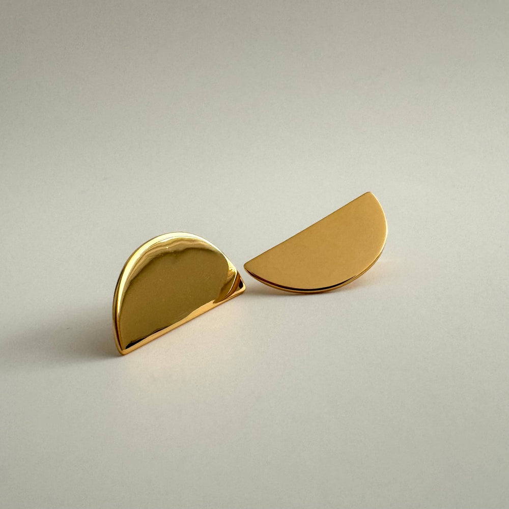 Half Moon Stud Earrings