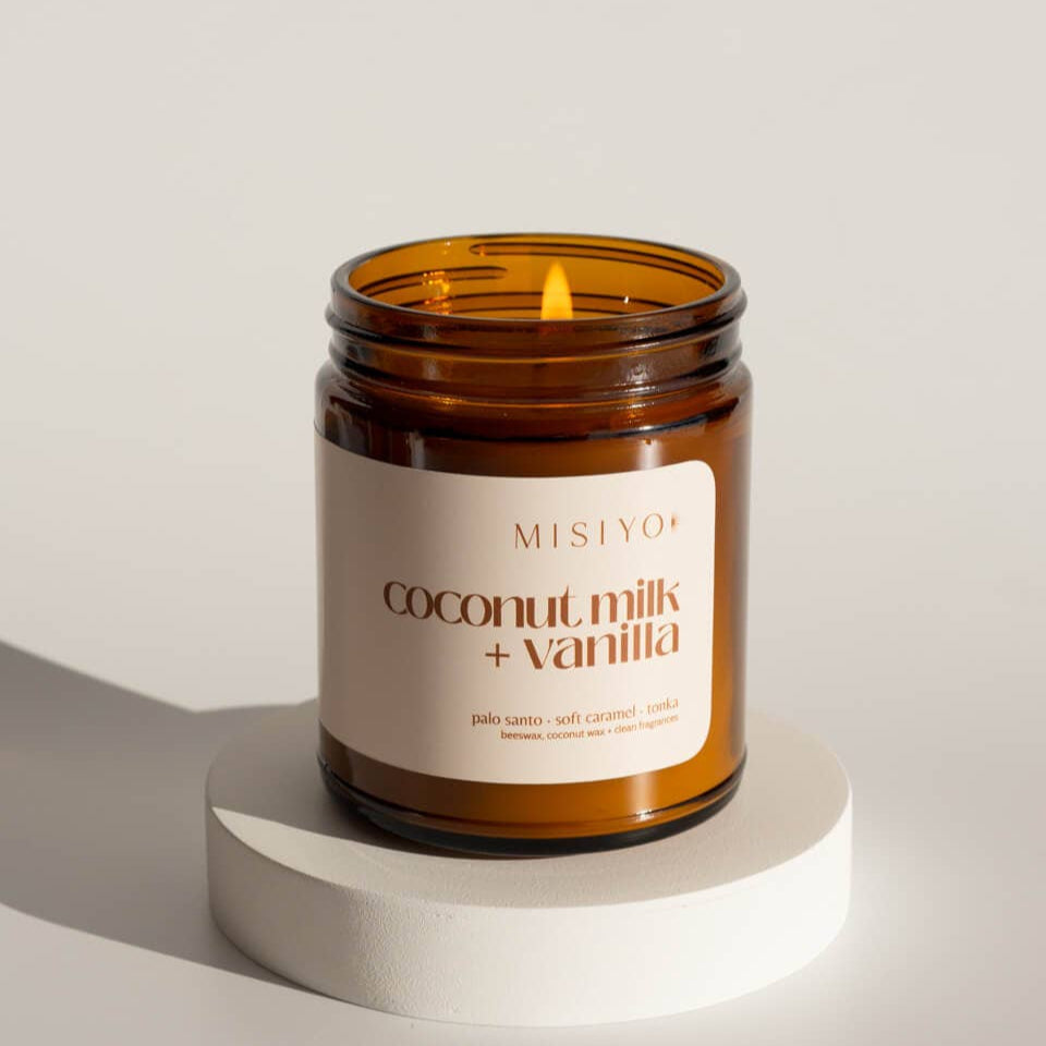 Coconut Milk + Vanilla | Beeswax Blend Candle Jar