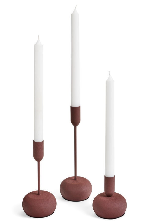 Textured Iron Candle Holder – Bordeaux