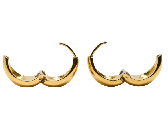 Tear Drop Mini Hoop Earrings - Gold