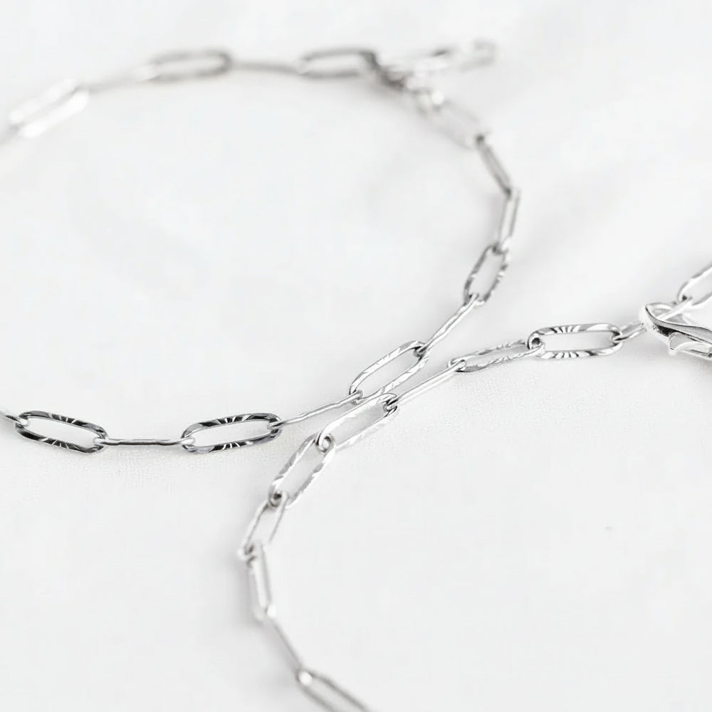 Paperclip Chain Bracelet: Silver