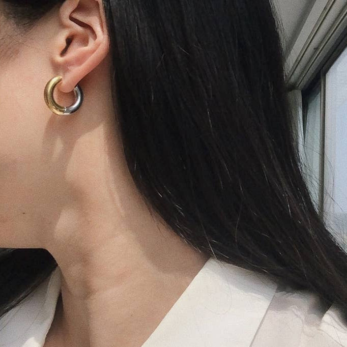 Mixed Metal Hoops