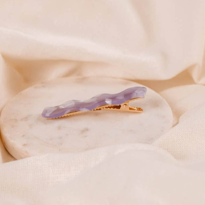 Amethyst Barrette Hair Clip