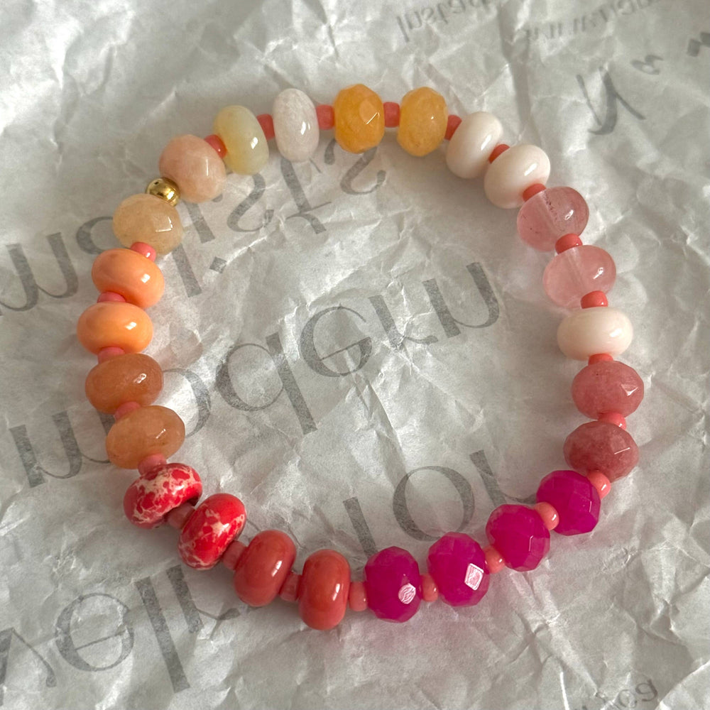 Dania Bracelet - Pink + Orange