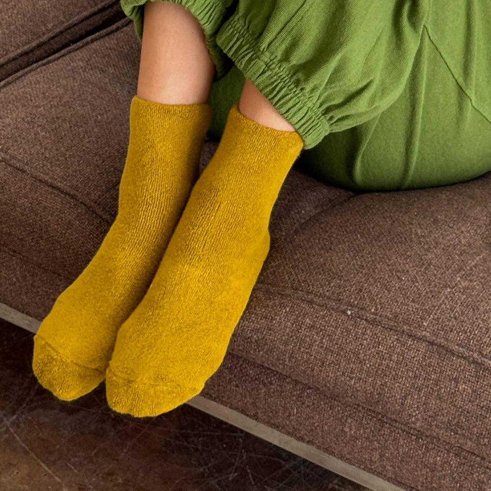 Cloud Socks: Green Olive