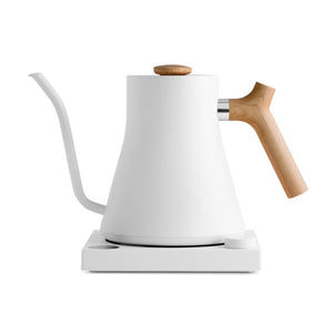 Fellow Stagg EKG Electric Pour Over Kettle - Matte White + Maple