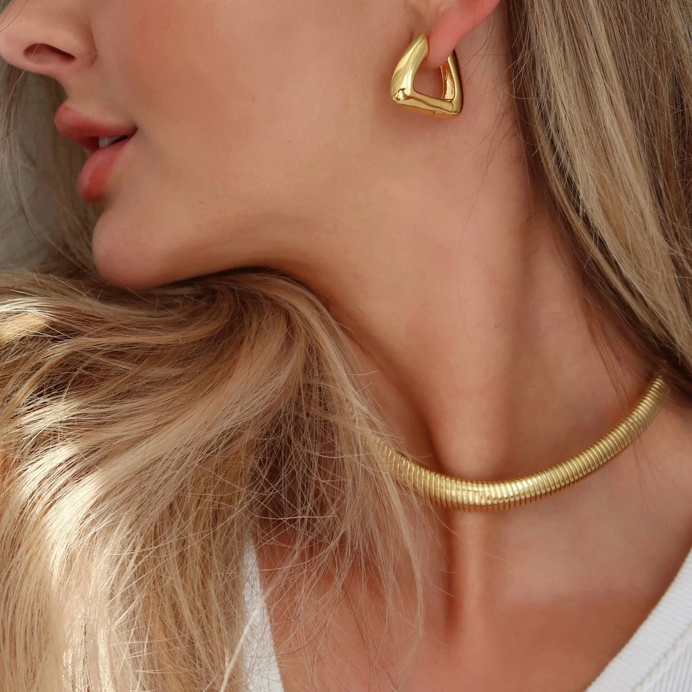 Pyramid Hoops | Namaste Jewelry