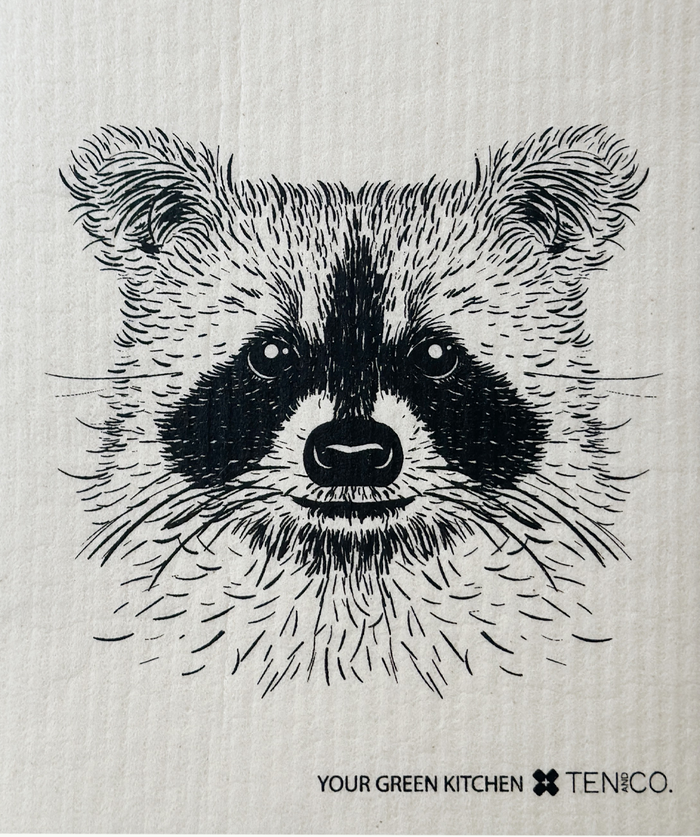 Raccoon Sponge Cloth | Ten + Co.