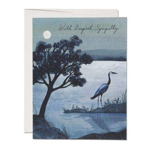 Blue Heron "With Deepest Sympathy" Card