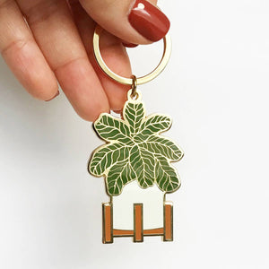 
            
                Load image into Gallery viewer, Fiddle Leaf Tree Keychain
            
        