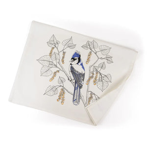 Blue Jay Tea Towel | Porchlight Press Letterpress