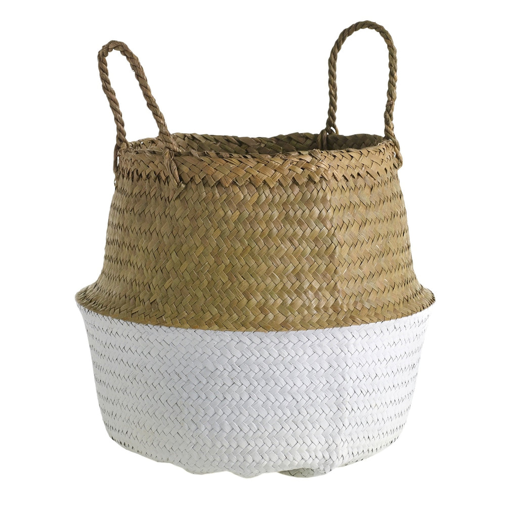 Painted White Basket
