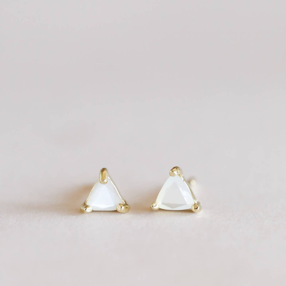 
            
                Load image into Gallery viewer, Mother of Pearl Mini Energy Gem Earrings
            
        