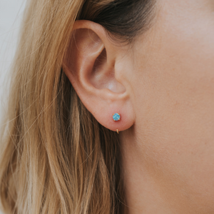 
            
                Load image into Gallery viewer, Opal Huggie Earrings
            
        