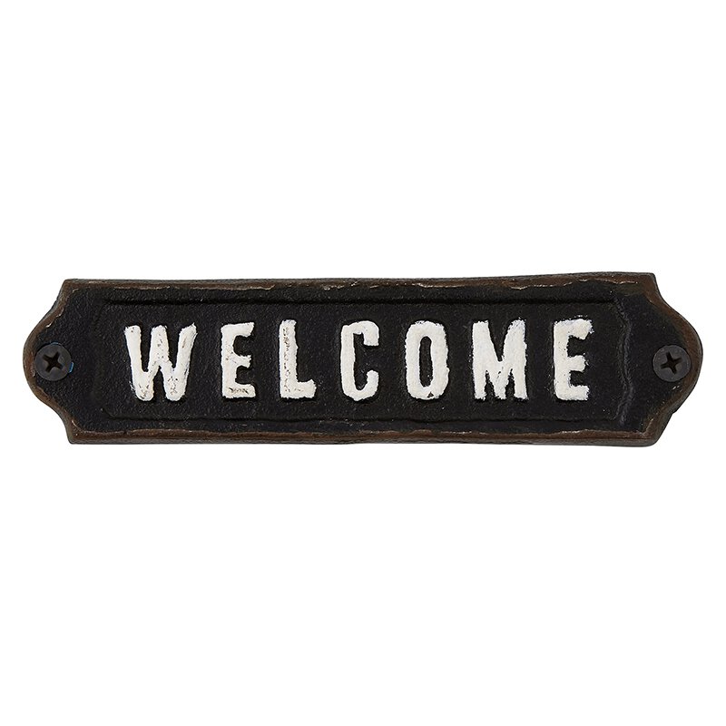 'Welcome' Small Iron Sign