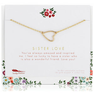 
            
                Load image into Gallery viewer, Sister Love Necklace | Lucky Feather
            
        