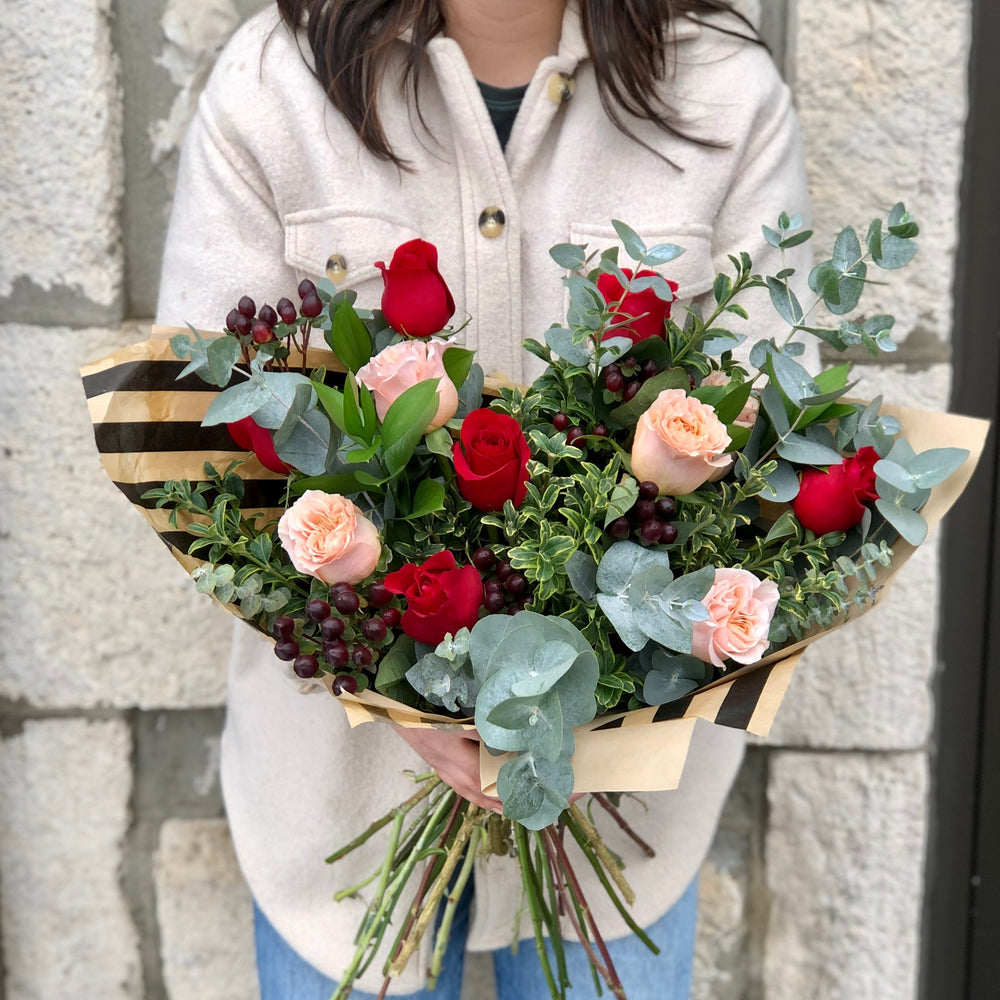 12 Days of Roses Hand-Tied Bouquet