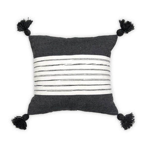 Belted Charcoal Pillow